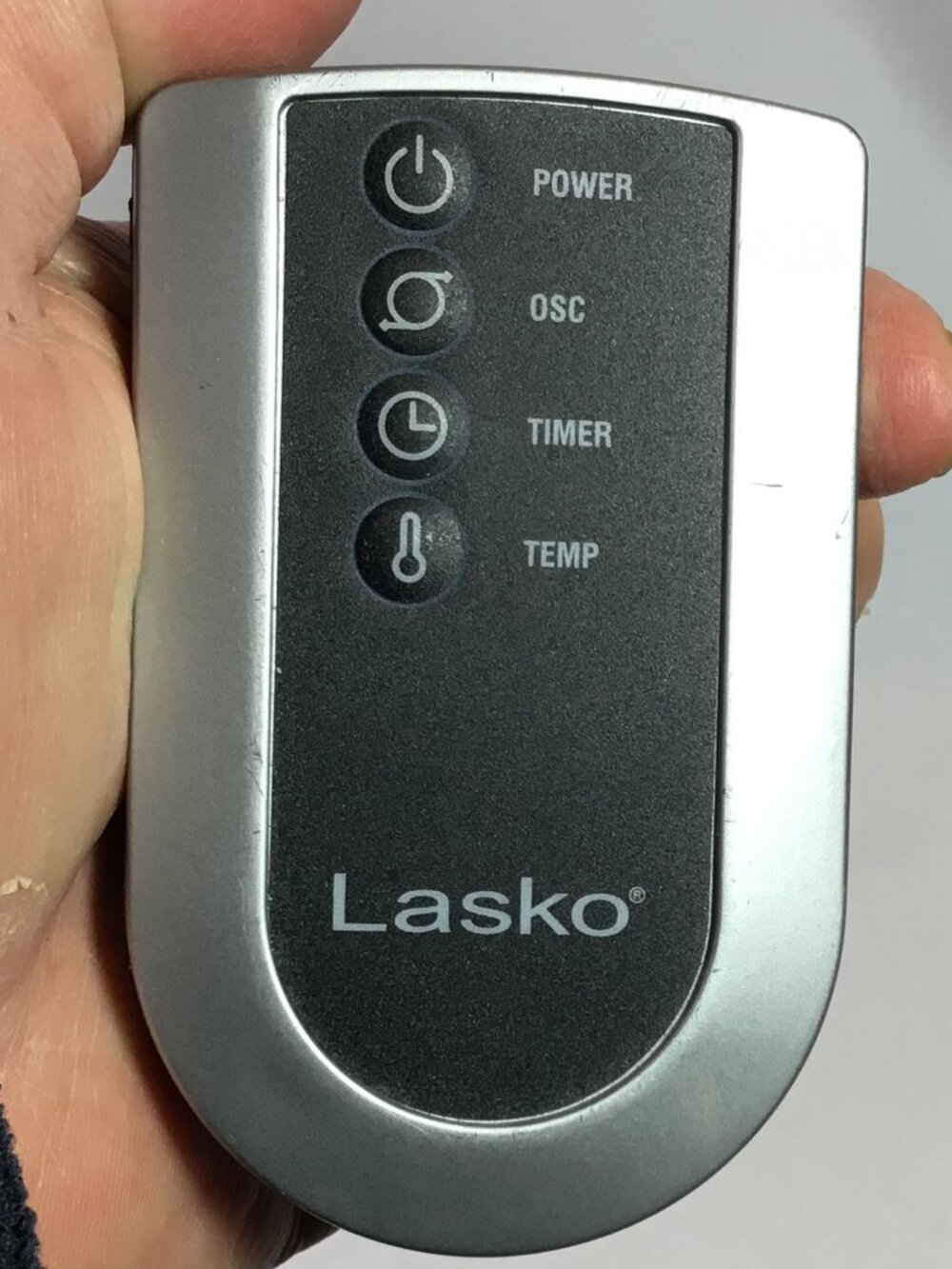Lasko Tower Fan OEM Remote Control 4-Button, Silver/Black Original Replacement